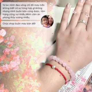 Vòng chỉ đỏ bi bạc