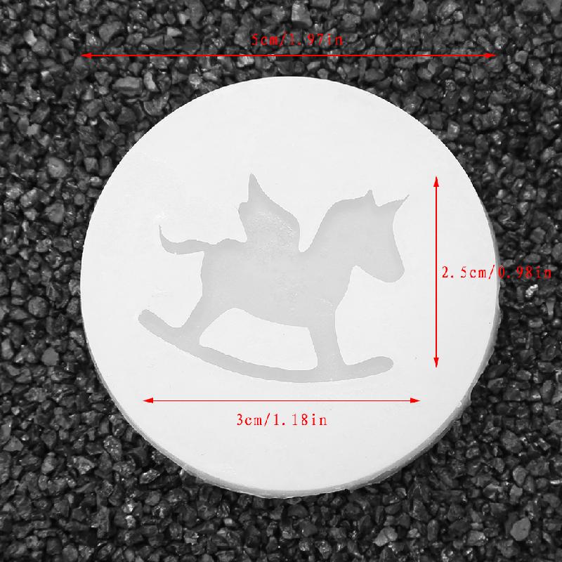Sa Khuôn Silicone Làm Mặt Trang Sức Hình Ngựa 3D