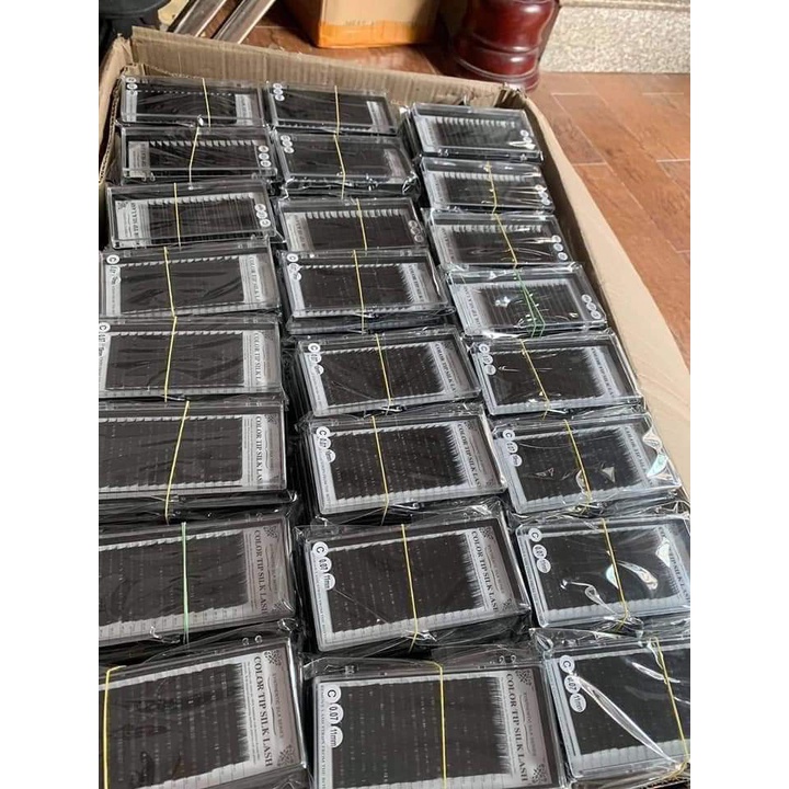 Mi khay Color Tip Silk cong Cc, độ dày 0.07 chất mi mềm dễ bắt keo, dùng để nối volume, classic  - Ann933233 | BigBuy360 - bigbuy360.vn