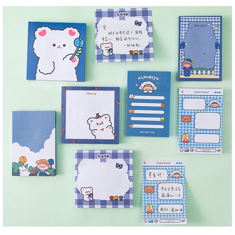 Giấy note/ giấy ghi chú 80 tờ dễ thương ,nhiều mẫu mã