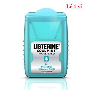 Miếng ngậm thơm miệng, sạch khuẩn hương bạc hà Listerine