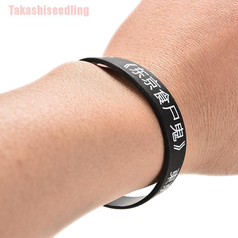 Vòng Tay Silicon Đen In Hình Tokyo Ghouls