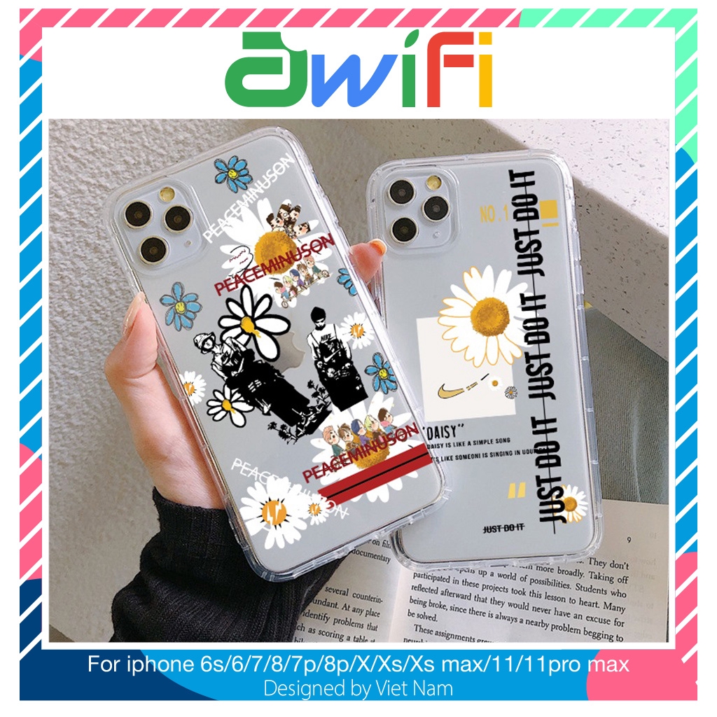 Ốp lưng iphone gd hoa daisy trong 5/5s/6/6plus/6s/6splus/7/7plus/8/8plus/x/xr/xs/11/12/pro/max/plus/promax - Awifi B3-2