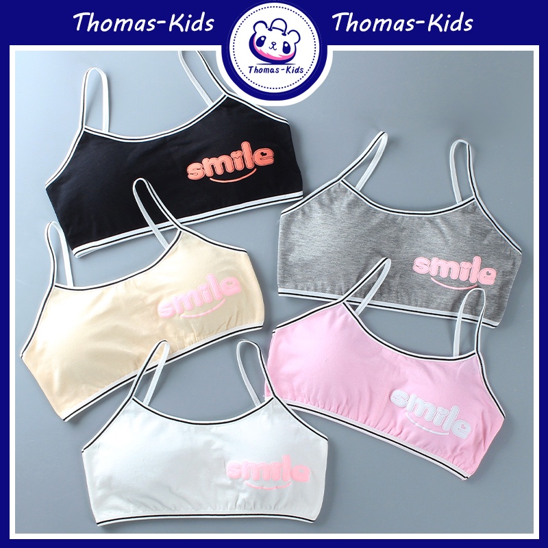 [THOMAS KIDS] Áo Ngực Cotton Không Gọng Thoáng Khí Thời Trang Mùa Hè Cho Bé Gái 8-16 Tuổi