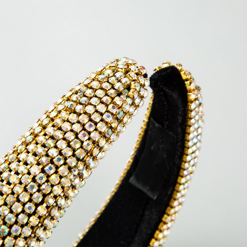 Băng Đô Đệm Xốp Đính Đá Nhiều Màu Sắc Phong Cách Baroque