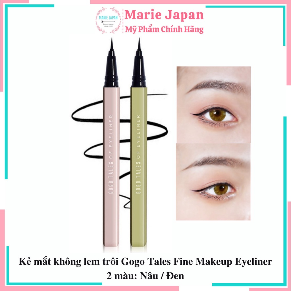 Bút Kẻ Mắt GOGO TALES Sắc Nét Không Trôi Fine Make Up Eyeliner Nội Địa Trung Chính Hãng