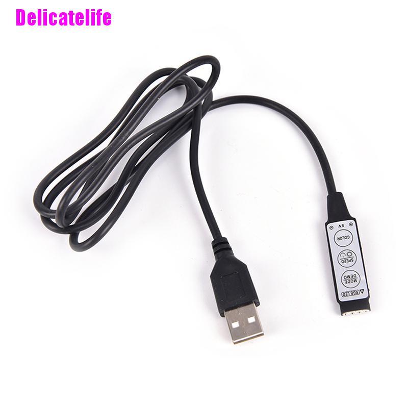 Điều Khiển Từ Xa Dc 5v Usb Led Rgb 3 Nút 4pin Cho Dây Đèn Led