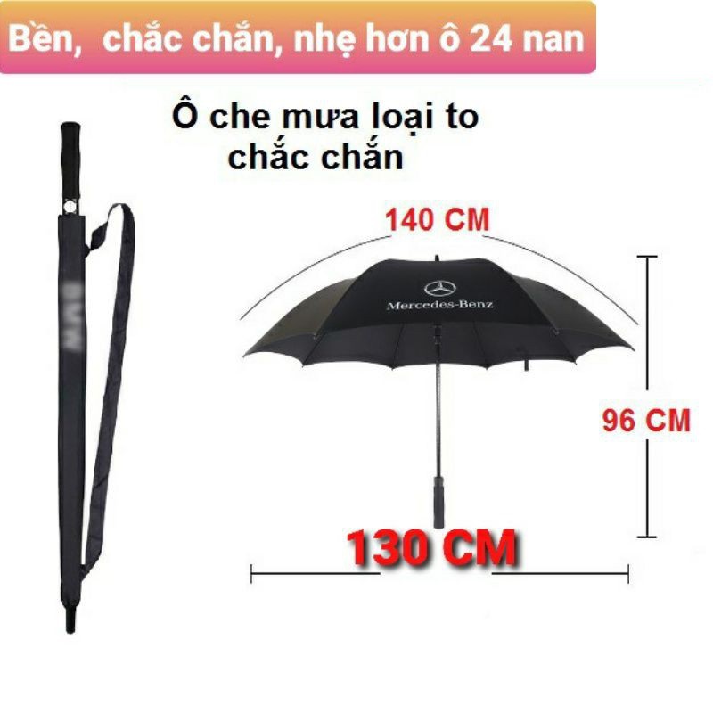 Ô dù che mưa loại to siêu bền, nhẹ tặng kèm viên nước rửa kính ô tô