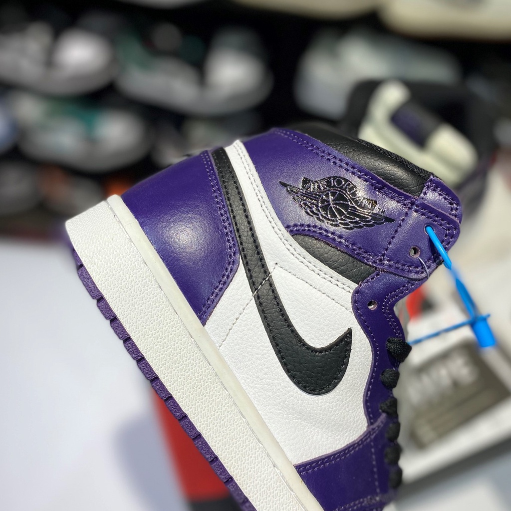 [ Hype Sneaker ] Giày sneaker cổ cao Jordan 1 Retro High Court Purple White | Phiên bản high Quality .