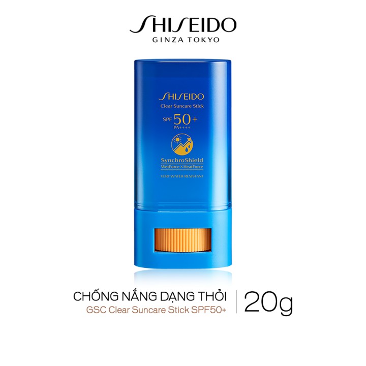 [Mã COSSD5 giảm 10% đơn 600K] Chống nắng dạng thỏi Shiseido GSC Clear Suncare Stick SPF50+ 20G