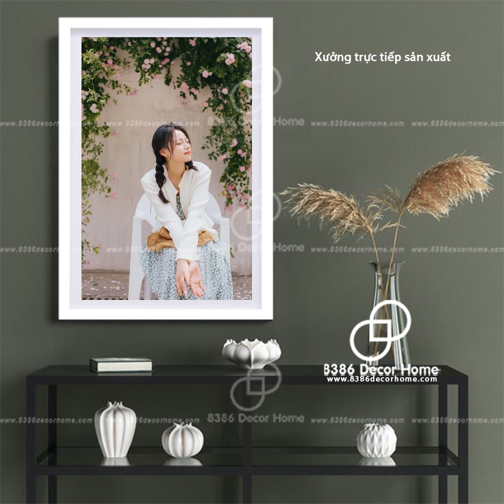 Khung ảnh A3 màu trắng trơn ( Sơn màu từ gỗ thông thật chắc chắn )