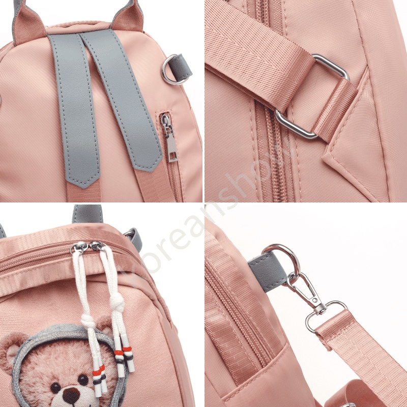 Balo Thời Trang Bằng Nylon Chống Nước Phong Cách Hàn Quốc Dễ Thương Cho Nữ Hàng Có Sẵn