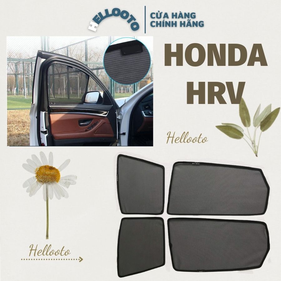 Rèm che nắng nam châm xe Honda HRV 2018 đến 2023- Bộ 4 tấm chắn nắng chuẩn form xe, nam châm hút mạnh