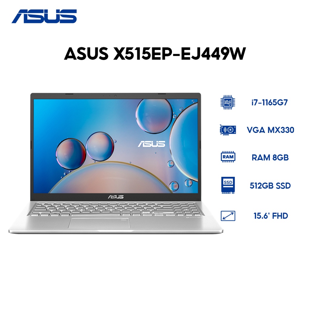 Laptop ASUS X515EP-EJ449W (i7-1165G7 | 8GB | 512GB | VGA MX330 2GB | 15.6' FHD | Win 11)