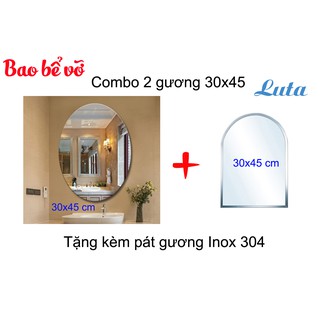 [BAO BỂ VỠ] Combo gồm 2 gương phòng tắm trơn (khác kiểu dáng), kích thước 30x45, tiết kiệm đến 20k so với mua lẻ