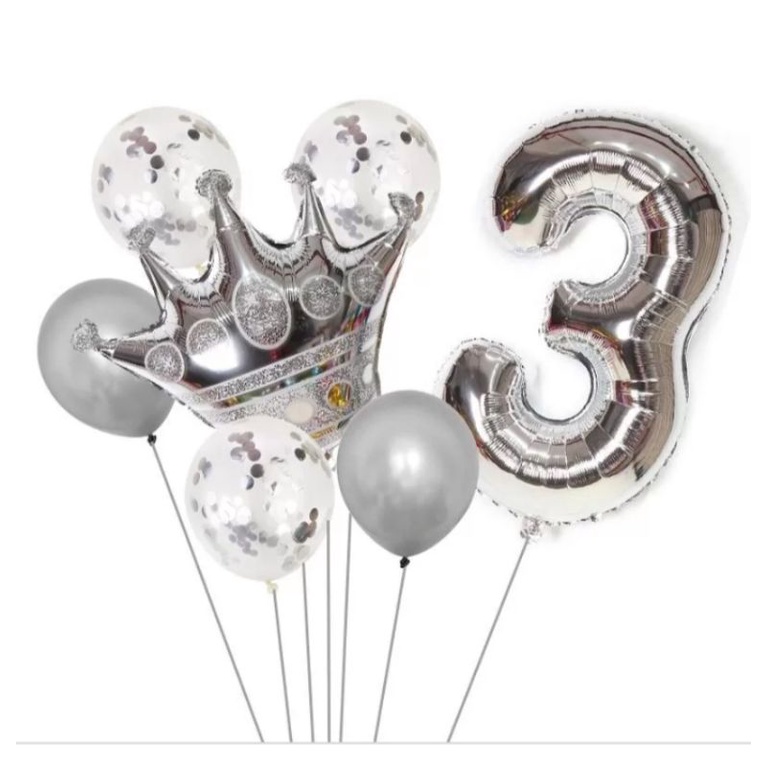 Bóng SỐ tuổi sinh nhật 16ich 0-9 bằng lá nhôm trang trí sinh nhật,thôi nôi🔥