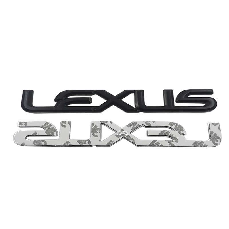 1 x Miếng Dán Logo Bằng Crom Màu Đen Cho Xe Hơi LEXUS