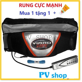 Đai rung nóng VIBRO SHAPE giảm mỡ bụng, đùi, mông - Tặng kèm kem tan mỡ.