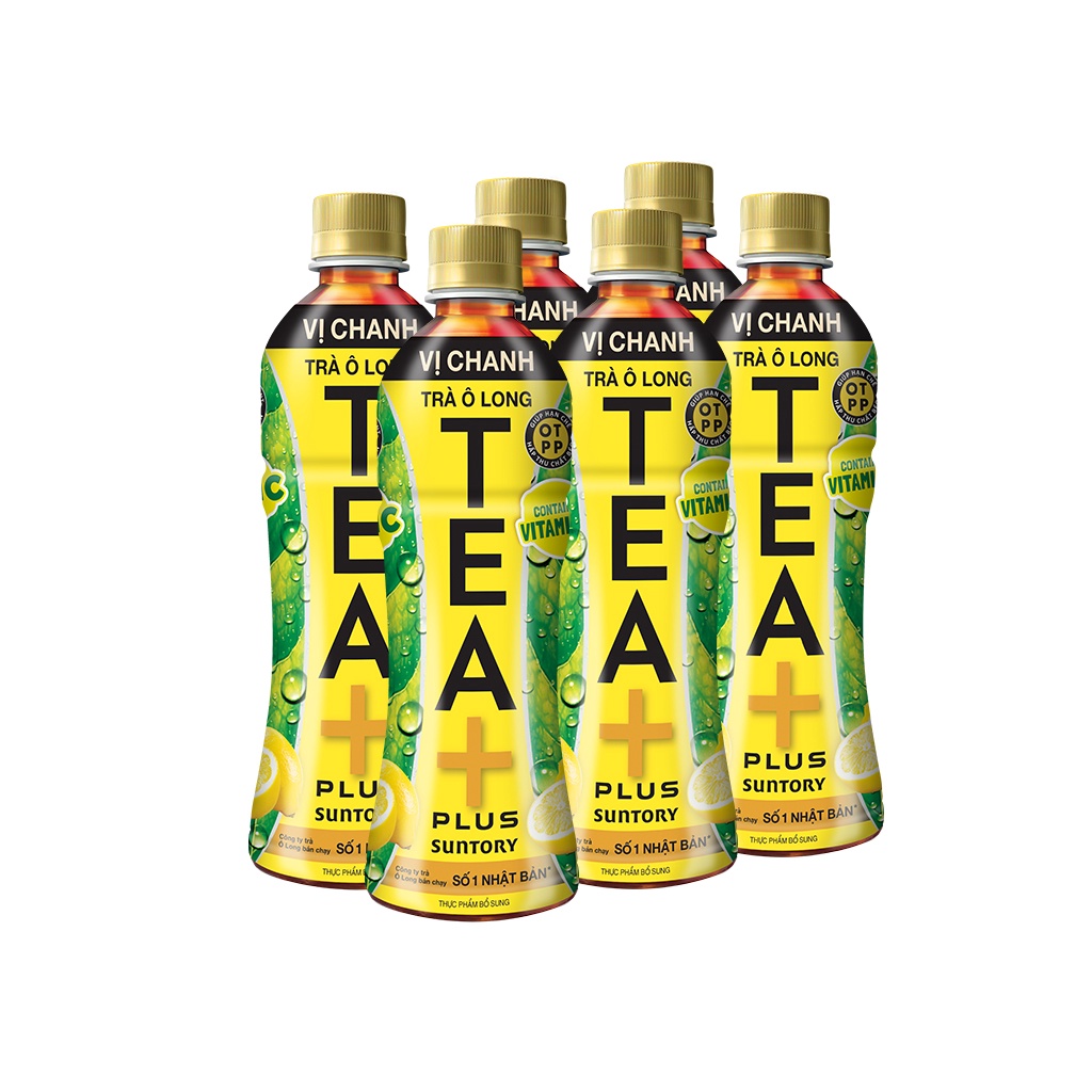 [LỐC 6 CHAI] Trà Olong Tea plus/ Vị chanh 455ml