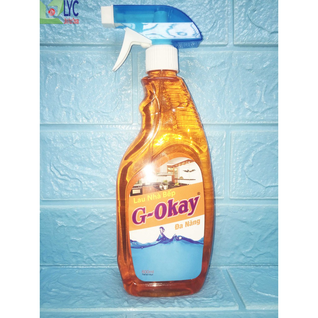 NƯỚC LAU BẾP ĐA NĂNG G-OKAY BÌNH XỊT THÔNG MINH CHAI 600ML