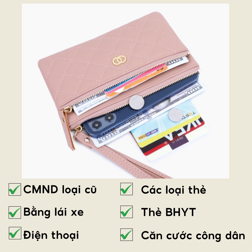 Ví nữ cao cấp cầm tay PERFECT FOR YOU thời trang đựng tiền địện thoại da mềm nhiều ngăn tiện dụng siêu đẹp TL36 - GUTADO