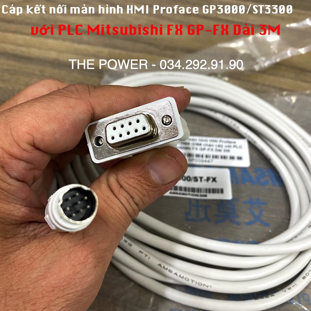 Cáp kết nối màn hình HMI Proface GP3000/ST3300  với PLC Mitsubishi FX GP-FX Dài 3M