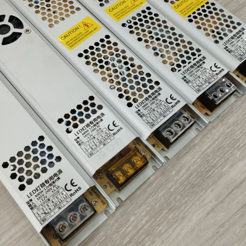 Nguồn 12V 5A, 10A, 12.5A, 16.7A, 25A, 33A nguồn mỏng, dẹt. chuyên dùng cho đèn led nội thất