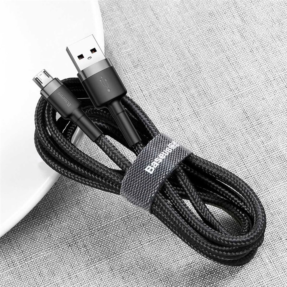 Cây sạc micro USB Baseus Cafule sạc nhanh 2.4A dài 1m/2m truyền dữ liệu, cáp sạc dây dù,sạc nhanh