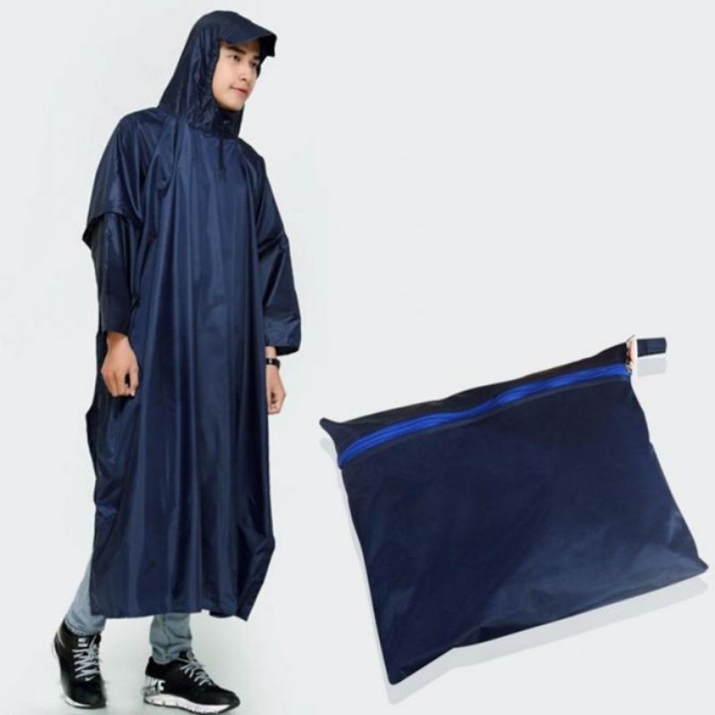 Áo mưa đơn 1 người cánh dơi 1m4 vải dù Kara dày dặn