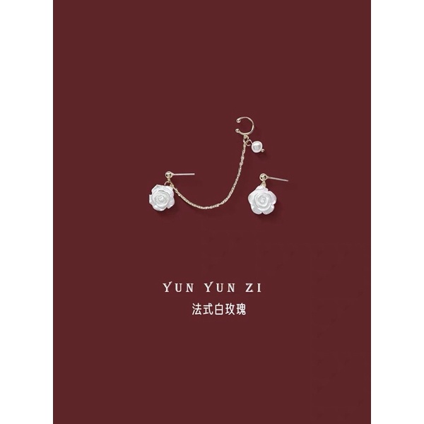 Hoa tai bông hoa màu trắng - Maben