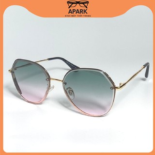 Kính mát thời trang nữ MIUMIU FULL BOX gọng vuông to gọng thép mạ vàng  cao cấp AP19