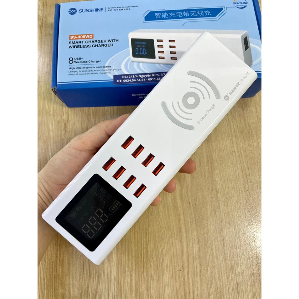 Bộ sạc nhanh 8 cổng SS-309WD Sunshine