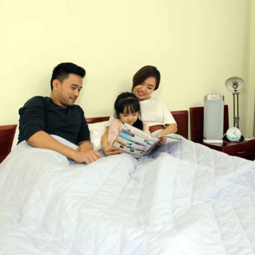 Quạt Sưởi Gốm Ceramic, Máy Sưởi Ấm Để Sàn FujiE CH-2100, không đốt oxi, tự ngắt khi quá nhiệt và nghiêng đổ, an toàn