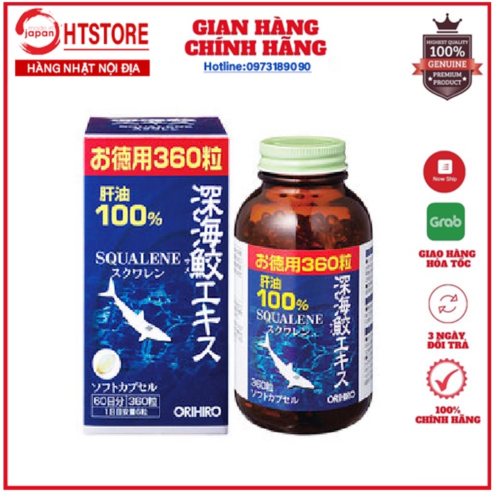 [Orihiro] Viên uống dầu gan cá mập (Sụn vi cá mập) Orihiro 360 viên/ 390 viên