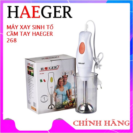 [Mã SKAMSALE03 giảm 10% đơn 200k] Máy Xay Sinh Tố Cầm Tay HAEGER 268 ⚡CHẤT LƯỢNG CAO⚡ Công suất: 300W - Siêu Khỏe