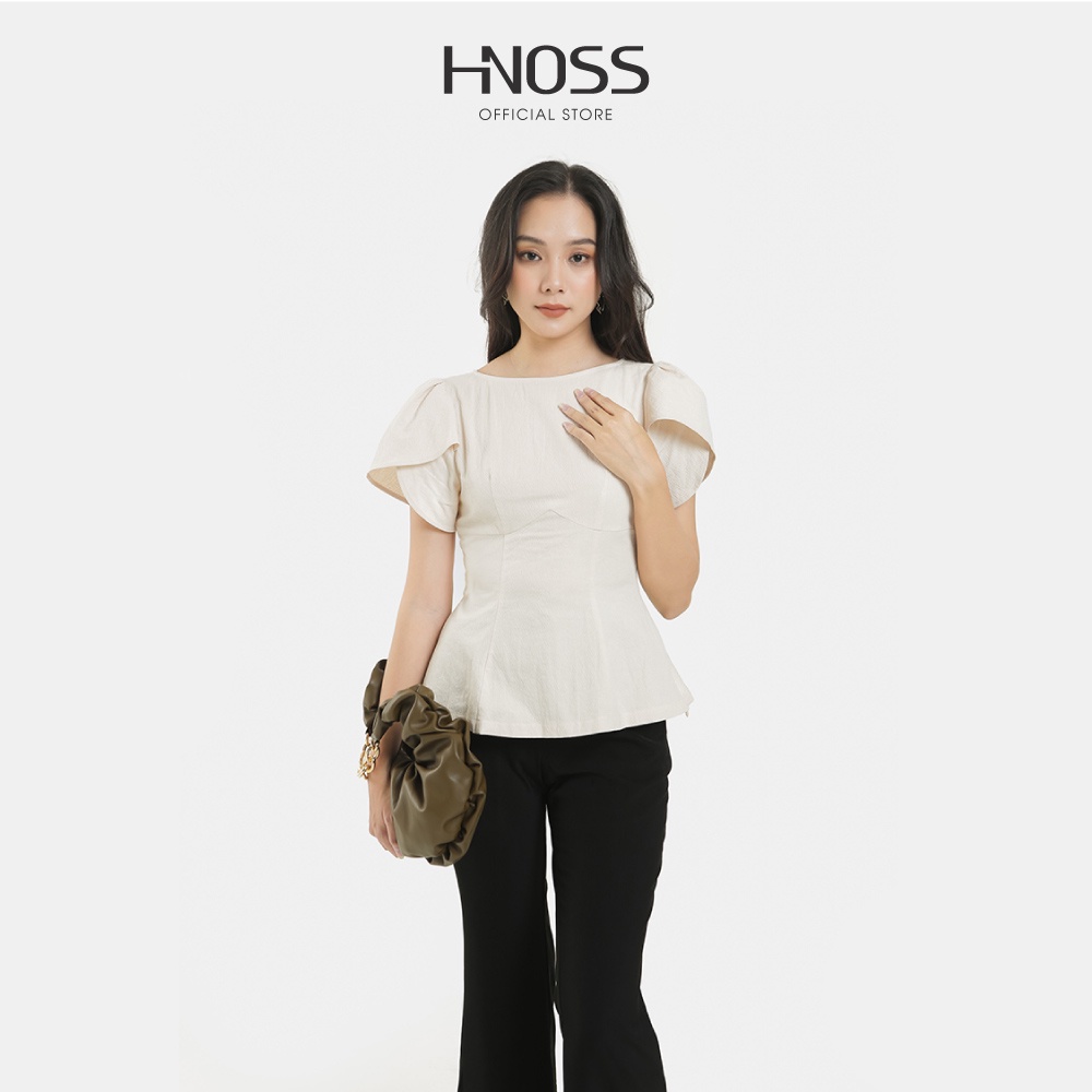Áo ngắn tay HNOSS thiết kế tay búp HNAKI035
