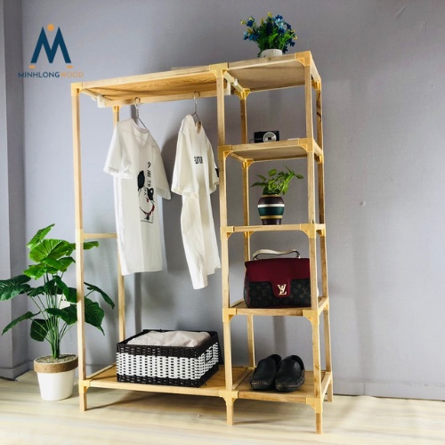 Kệ Tủ Treo Quần Áo Minhlongwood - Gỗ Tự Nhiên - Nội Thất Phòng Ngủ