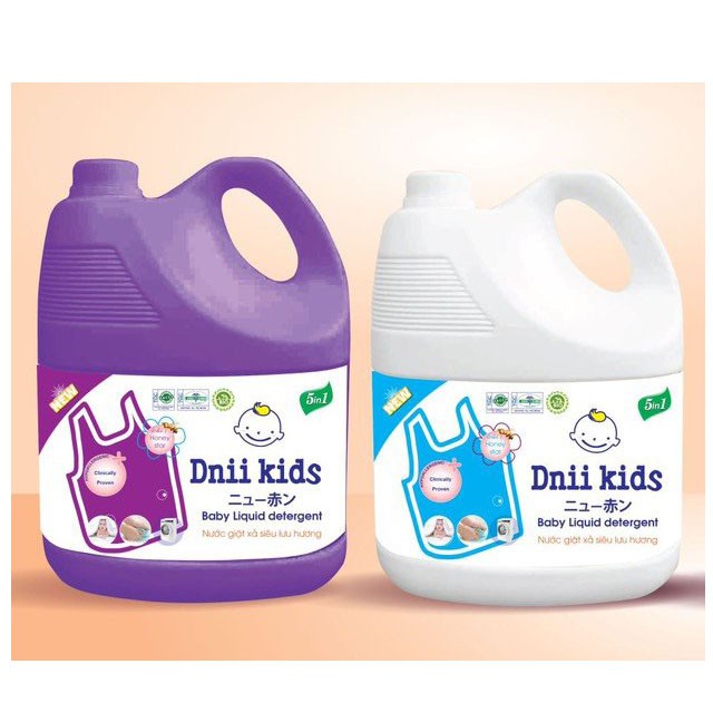 Nước Giặt Xả Dnii Kids 5in1 3800ml - Dùng cho bé