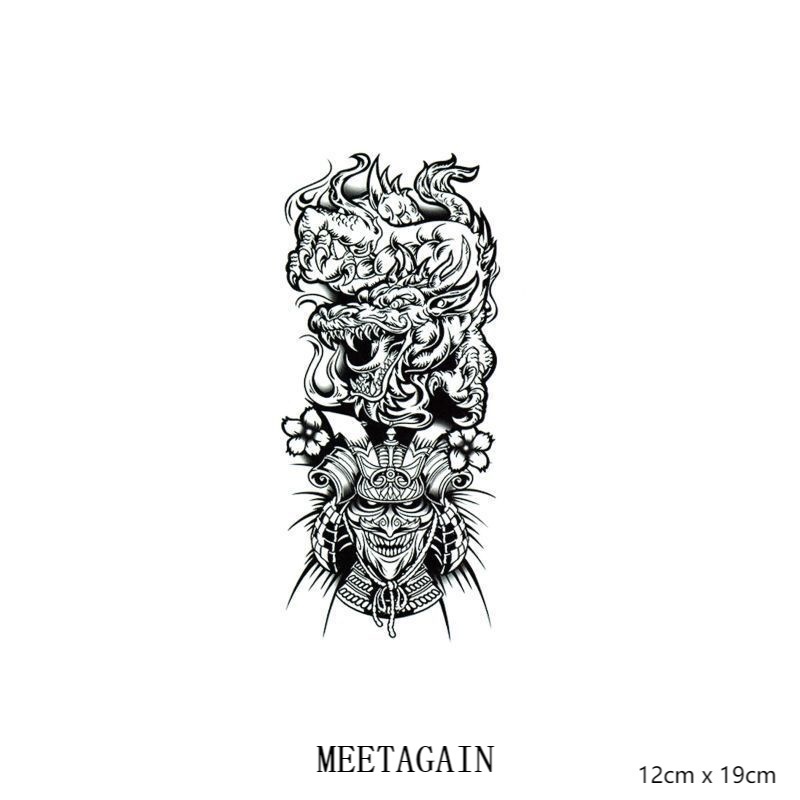 Miếng dán hình xăm tạm thời XL-018 cao cấp kích thước 12x19cm chống nước giữ được đến 15 ngày