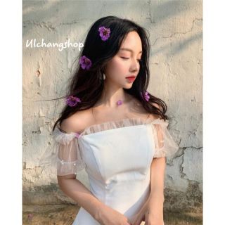 ĐẦM TRẮNG XUÔNG TRỄ VAI phối lưới cực phẩm