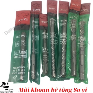 Mũi khoan bê tông soyi bosch giá rẻ các số (6,8,10,12,14,16mm)