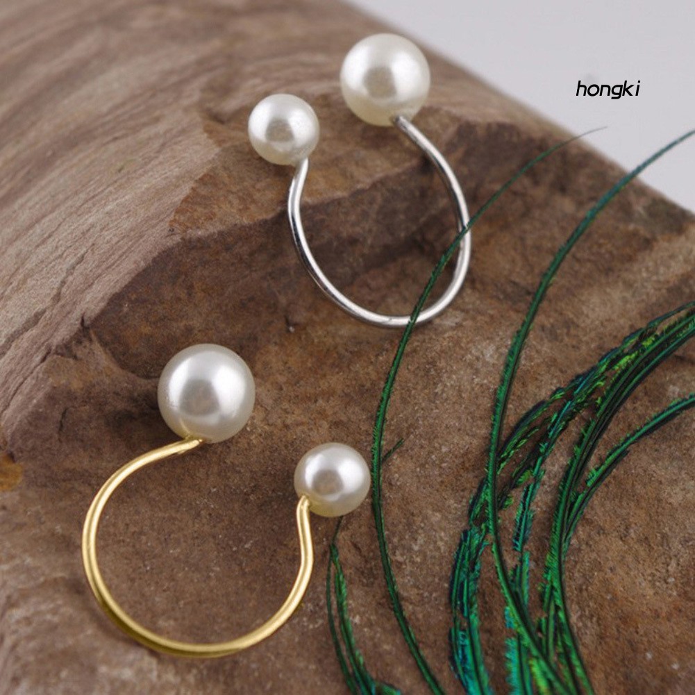 Nhẫn Hở Đính Ngọc Trai Nhân Tạo Thời Trang Dành Cho Nữ