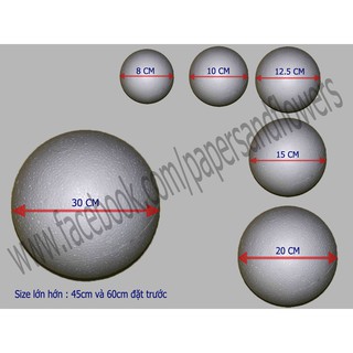 Quả cầu xốp 20cm - combo 2 trái