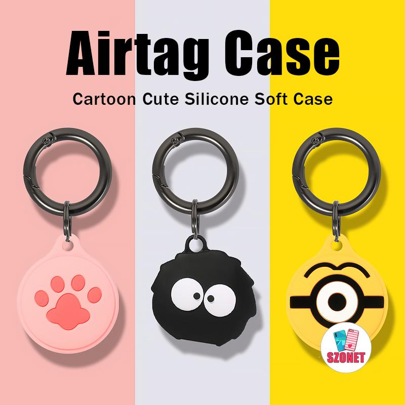 Vỏ Bảo Vệ Hộp Đựng Tai Nghe Apple AirTag Bằng Silicon Chống Thất Lạc Hình Nhân Vật Hoạt Hình Dễ Thương