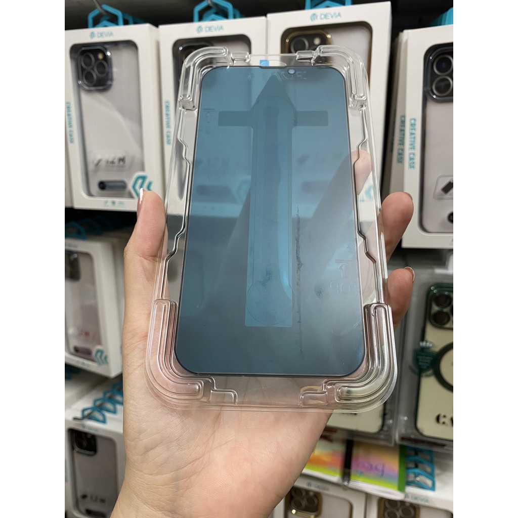 🌟 LOẠI 1 🌟 Kính cường lực IPhone khung tự dán dễ chống nhìn trộm 9H full chống bụi loa X XS XR 11 12 13 14 PLUS PRO MAX