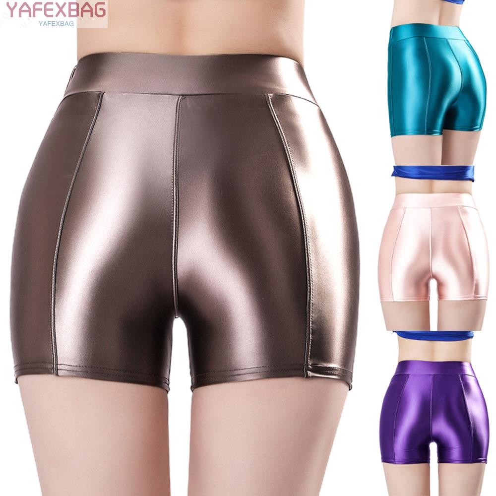 ️Womens Shorts Jeggings Leggings M-2XL Nylon Outer Wear Shiny Stretchy