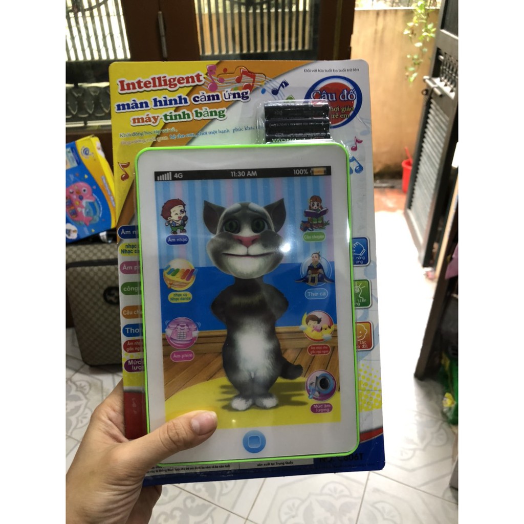 Vỉ đồ chơi Ipad mèo Tom Cat 3D thông minh có nhạc cho bé