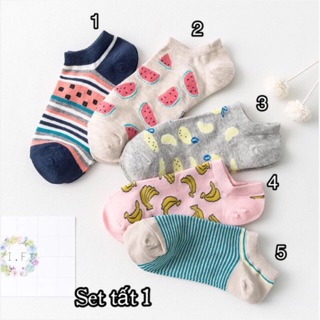 Tất cổ ngắn thổ cầm caramella xinh xắn