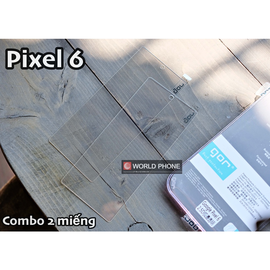 Bộ 2 miếng GOR dán kính cường lực GG Google Pixel 4/4XL, 4a 5G, 5/5a,Pixel 6/6a ,Pixel 7,Trong Suốt,chống bám vân tay