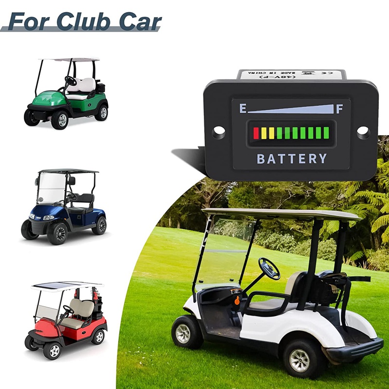 Xe gôn Đồng hồ đo pin 48V LED Chỉ báo pin Đồng hồ đo mức pin IP65 cho Club Car.Fork Lifts